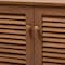Baxton Studio Coolidge Walnut Finished 8-Shelf Wood Shoe Storage Cabinet 156-9390 - alternate 3